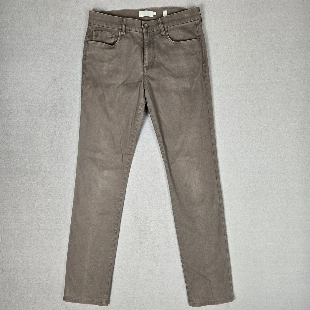 VINCE Essential Five-pocket Twill Pants Mens 30x32 Brown‎ Slim Style MS121-2248